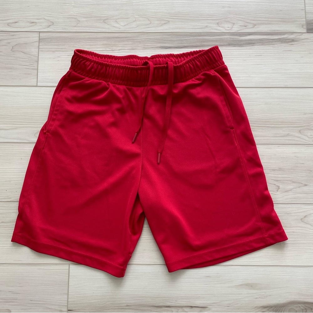 All in Motion Red Drawstring Gym Athletic Shorts